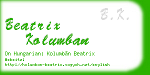beatrix kolumban business card
